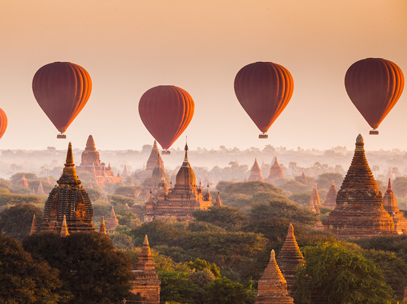 Croisiere Birmanie Bagan mongolfieres